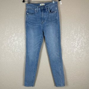 Madewell light wash 10” High Rise skinny